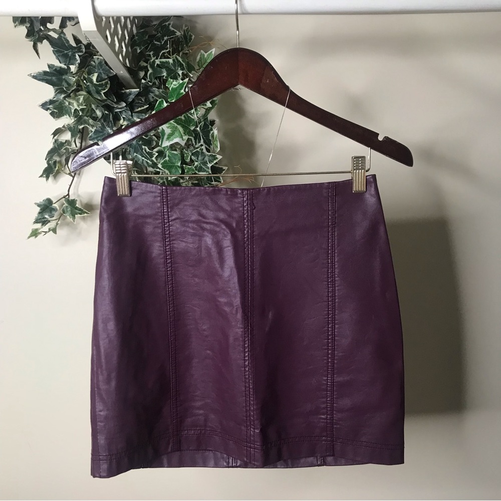 Faux Leather Mini Skirt